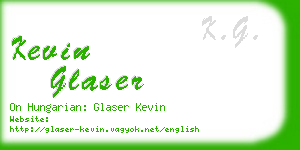 kevin glaser business card